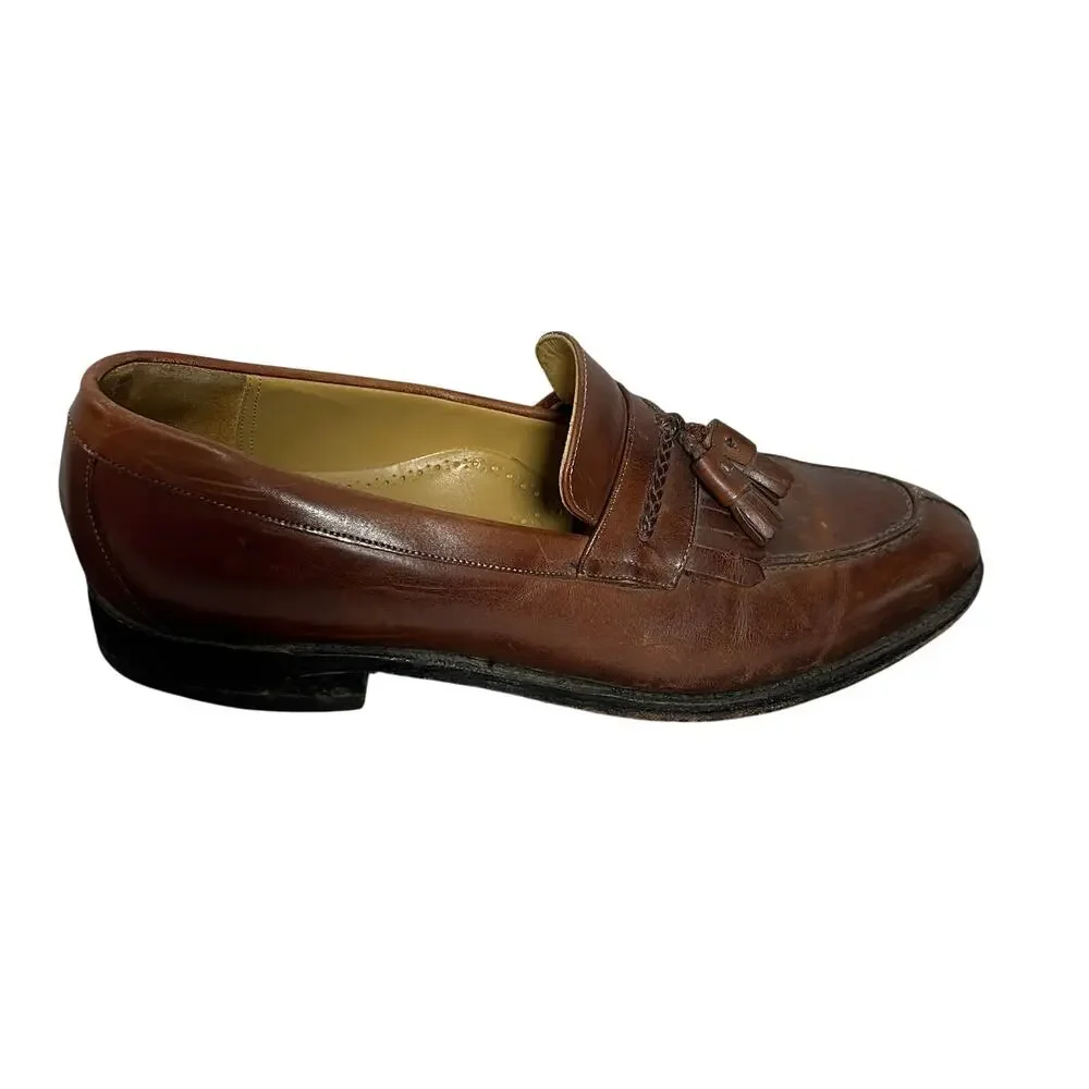 Johnston & Murphy‎ Loafers 11.5 Tasseled Brown Leather Vibram